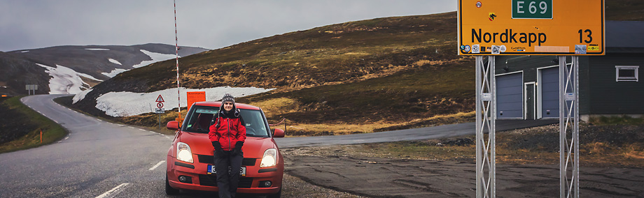 Se Swiftíkem na nejsevernější konci cesty v Evropě - Nordkapp, 2017